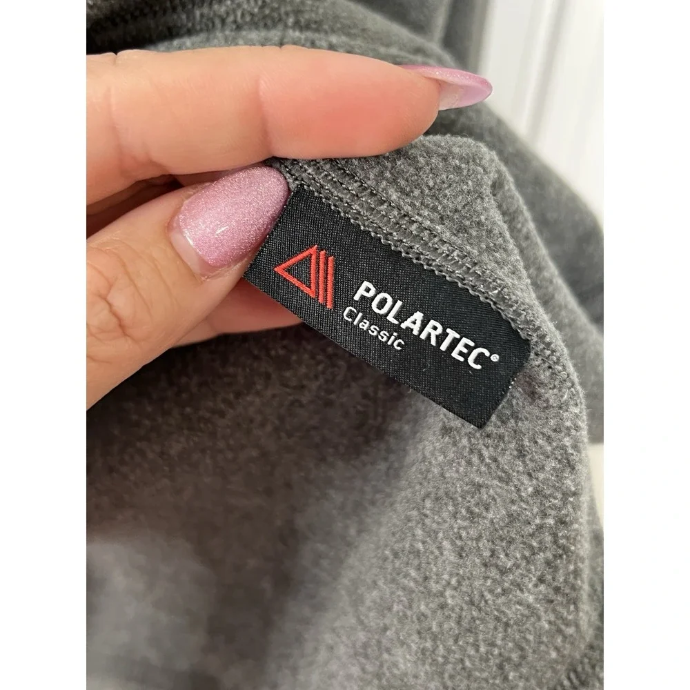 The North Face Men's M Gray Polartec Fleece 1/4 Zip‎ Pullover Lightweight Jacket